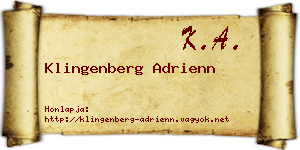 Klingenberg Adrienn névjegykártya